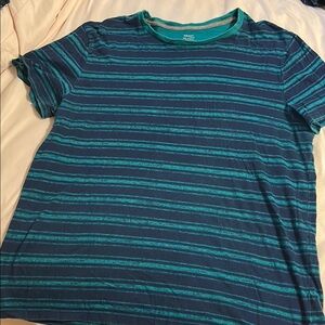 Old Navy Blue Short Sleeve Tee Nautical Stripes
